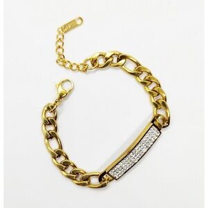 Juicy Couture Pave Plate Chain Bracelet